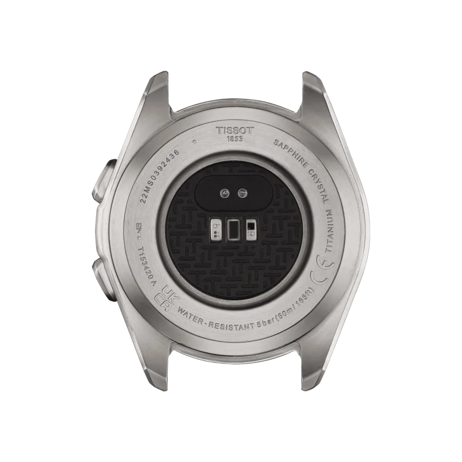 TISSOT T-TOUCH CONNECT SPORT BLACK CERAMIC BEZEL ON ORANGE RUBBER