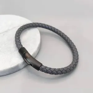 Titanium Steel Braided Leather Bracelets