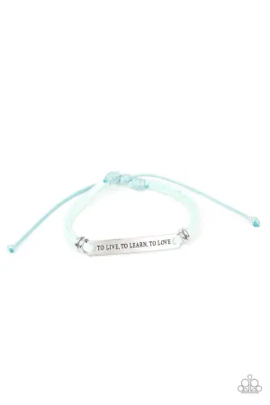 To Live, To Learn, To Love Blue Paparazzi Bracelet