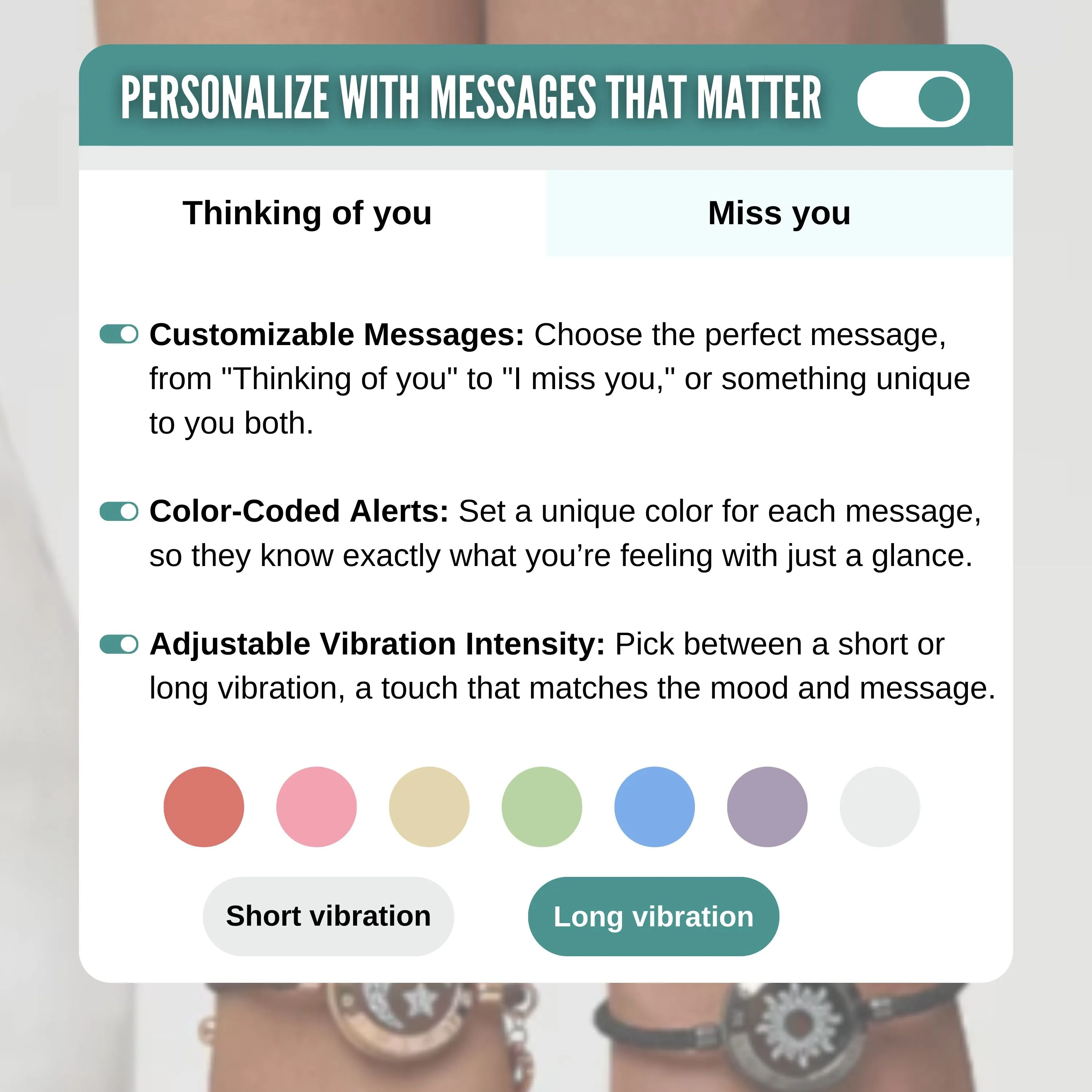 Touch Connect Bracelets | Pair of Connective Interactive Bracelets