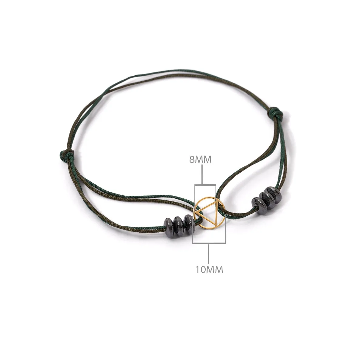 Triangle Halo Cord Bracelet