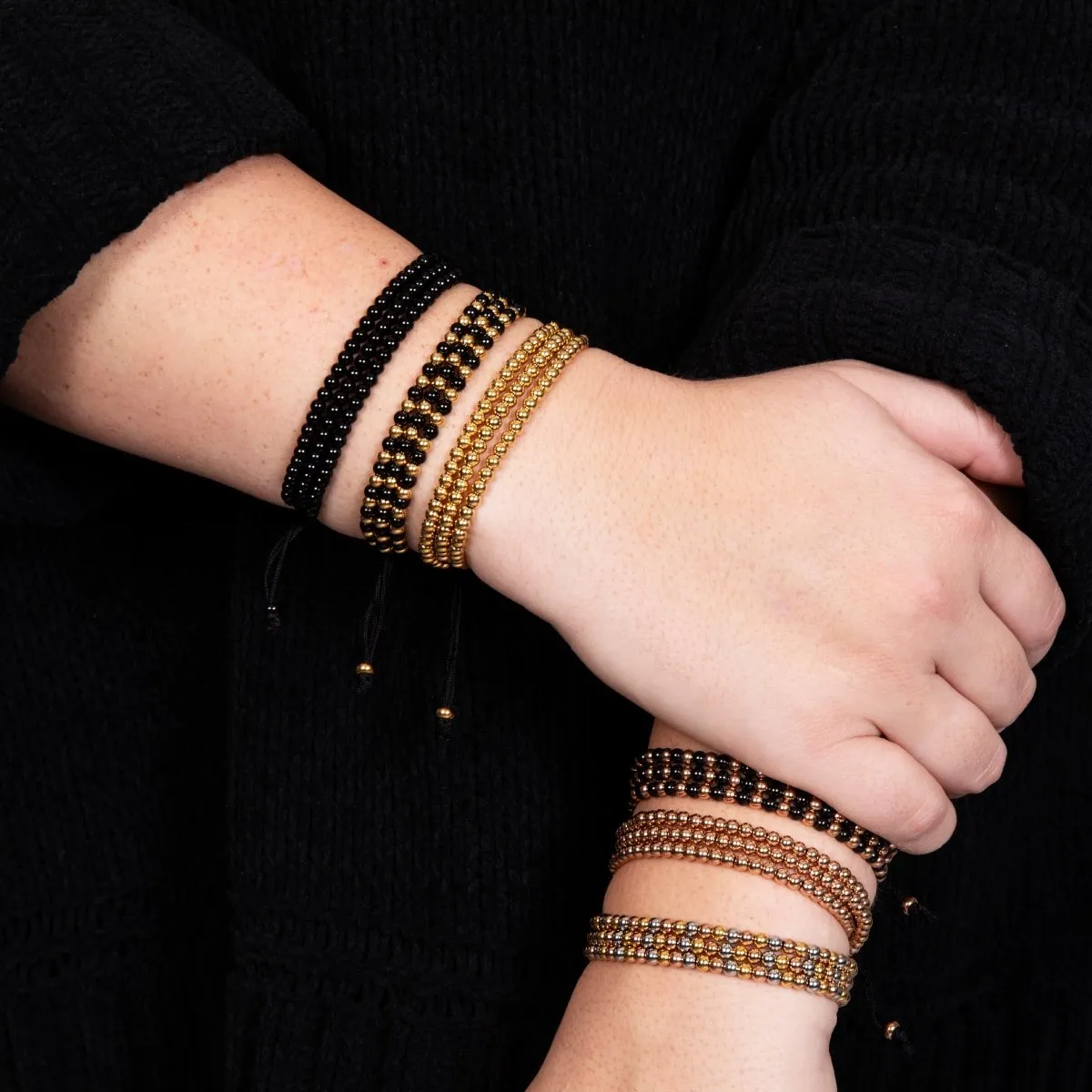 Trinity | Gold | Triple Strand Bracelet