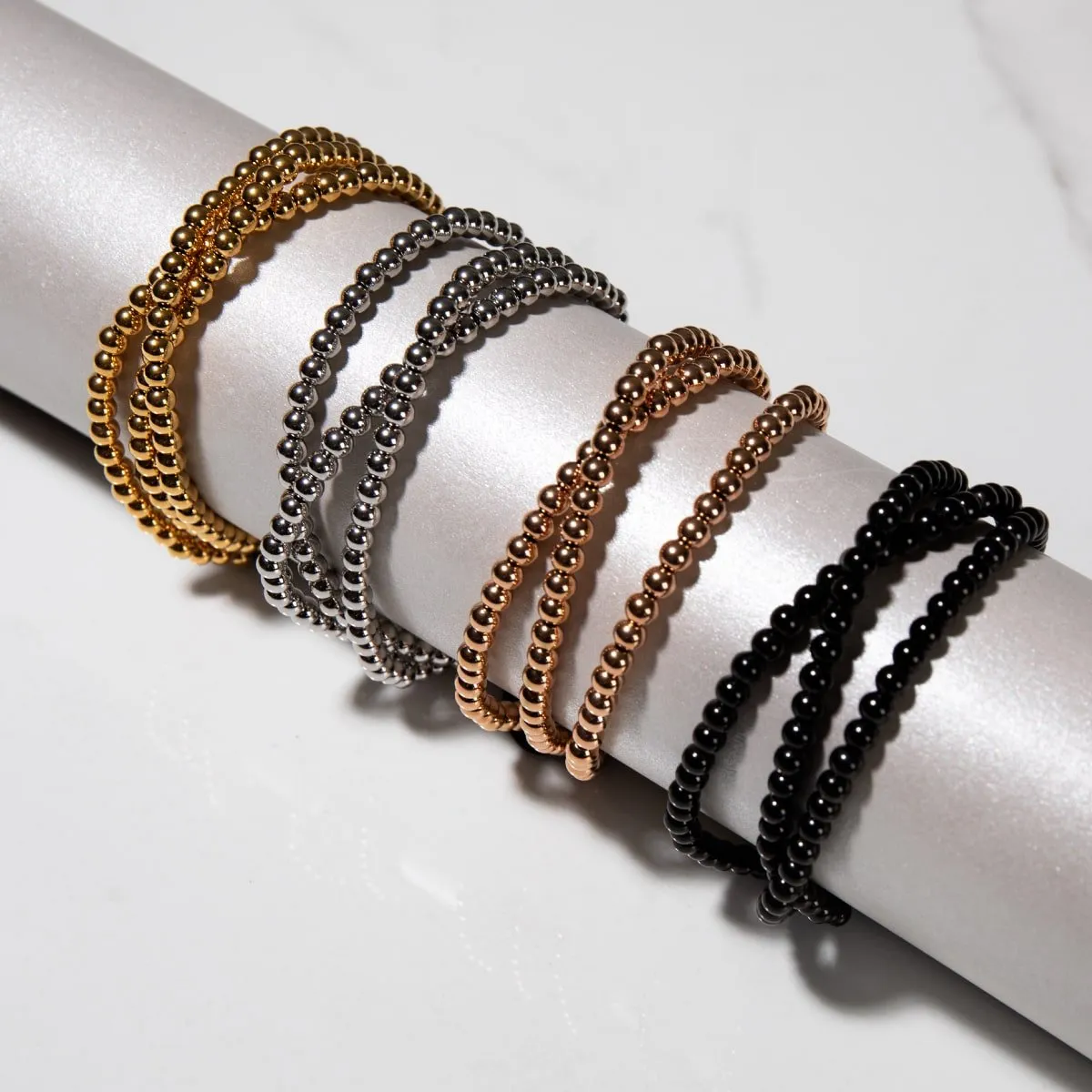 Trinity | Gold | Triple Strand Bracelet