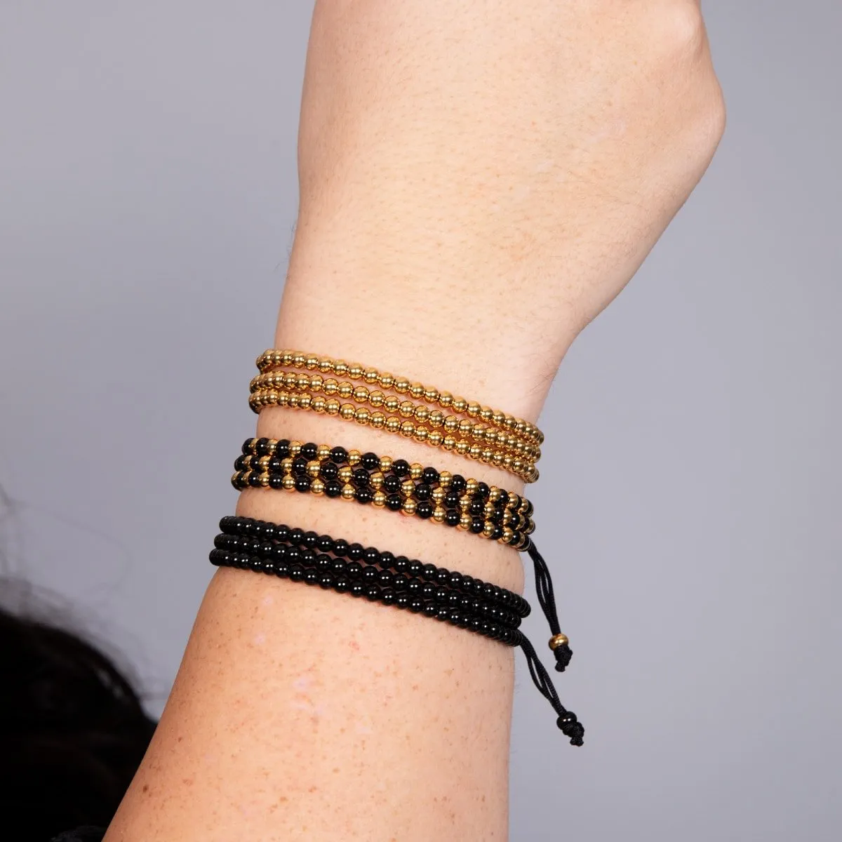 Trinity | Gold | Triple Strand Bracelet