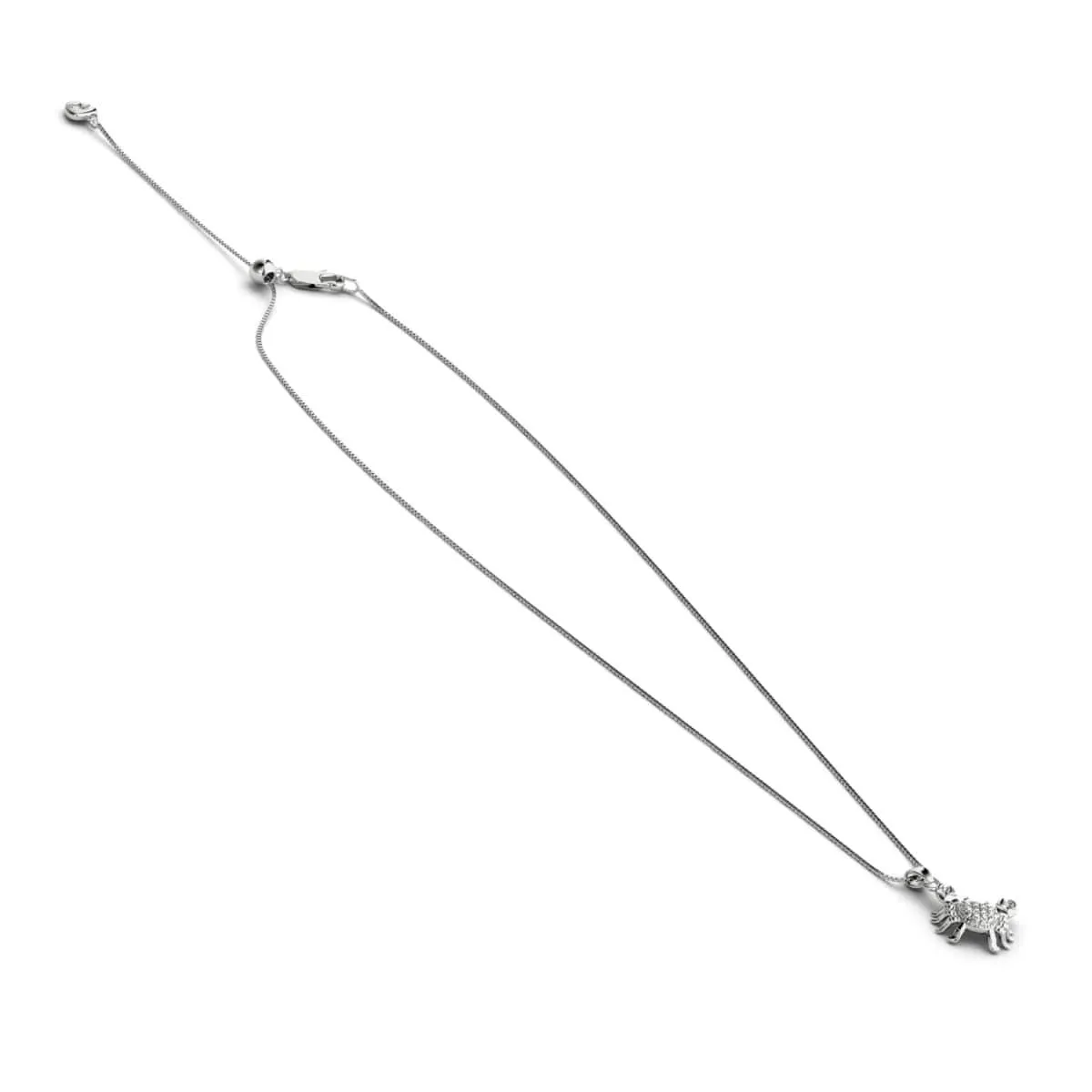 Tropic of Cancer | .925 Sterling Silver | Crystal Sea Crab Infinity Clasp Necklace