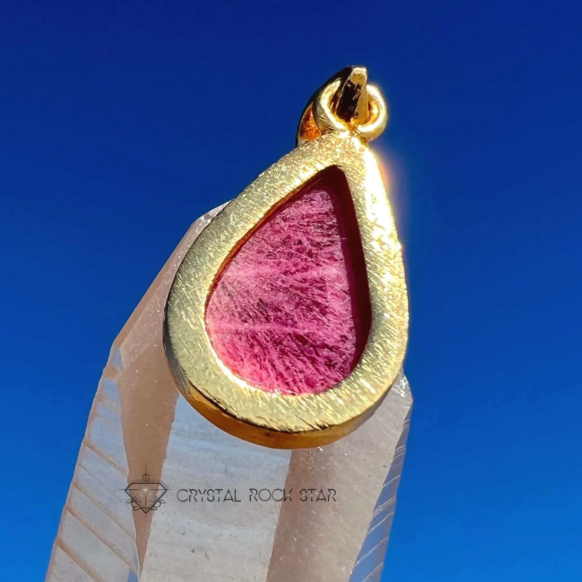 Tugtupite Color Changing Crystal Pendant