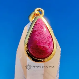 Tugtupite Color Changing Crystal Pendant