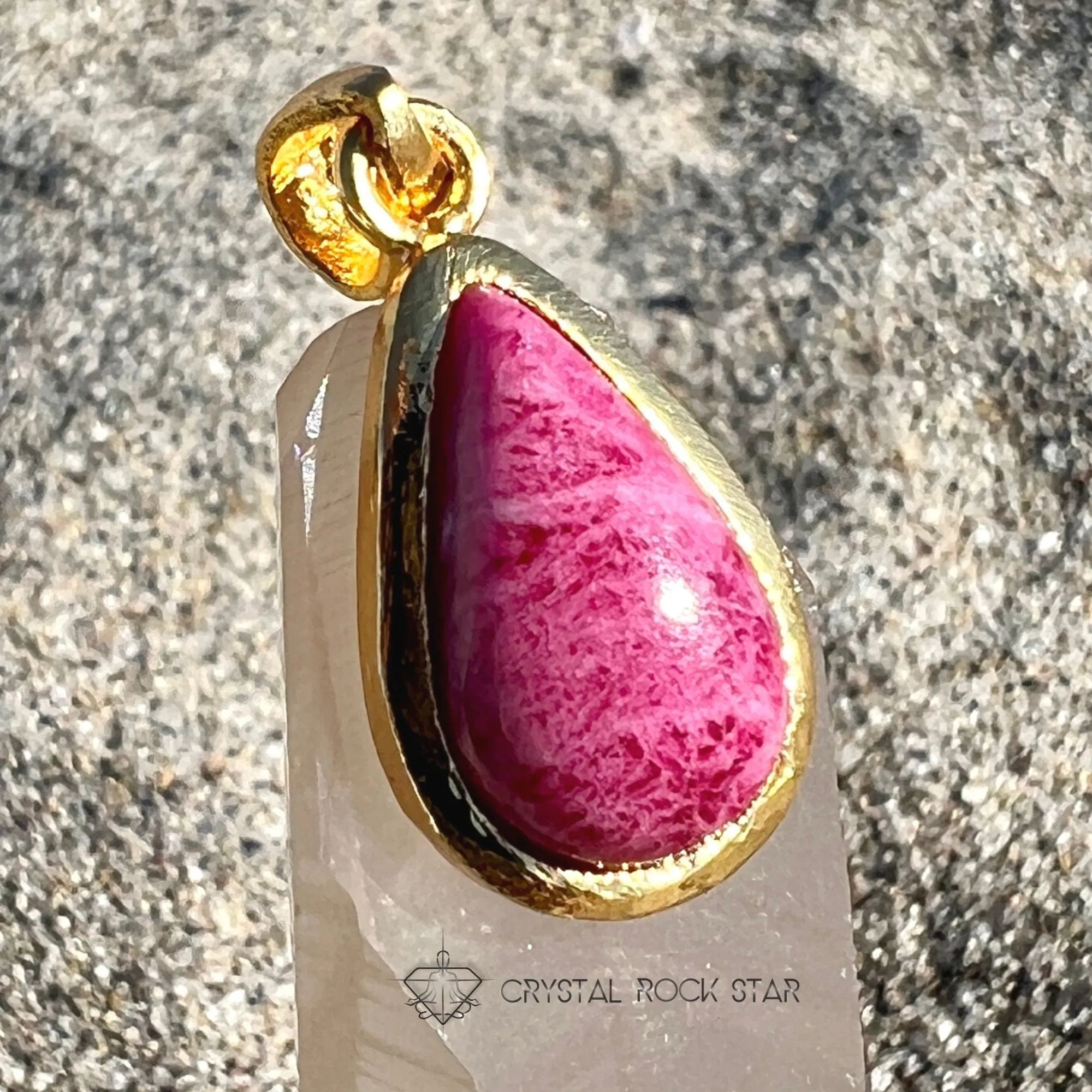 Tugtupite Color Changing Crystal Pendant