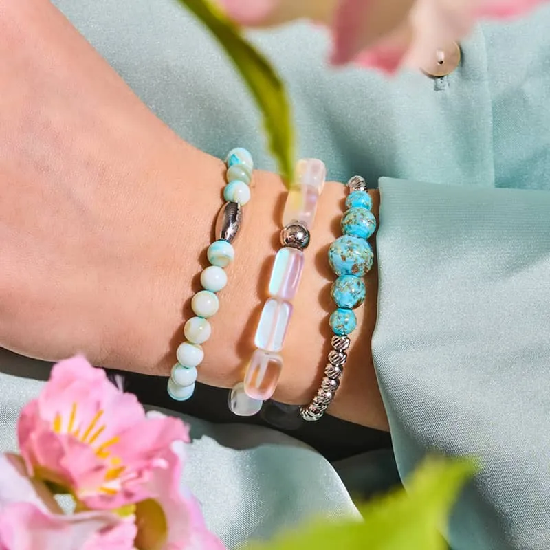 Turquoise x Silver | Abalone Bracelet