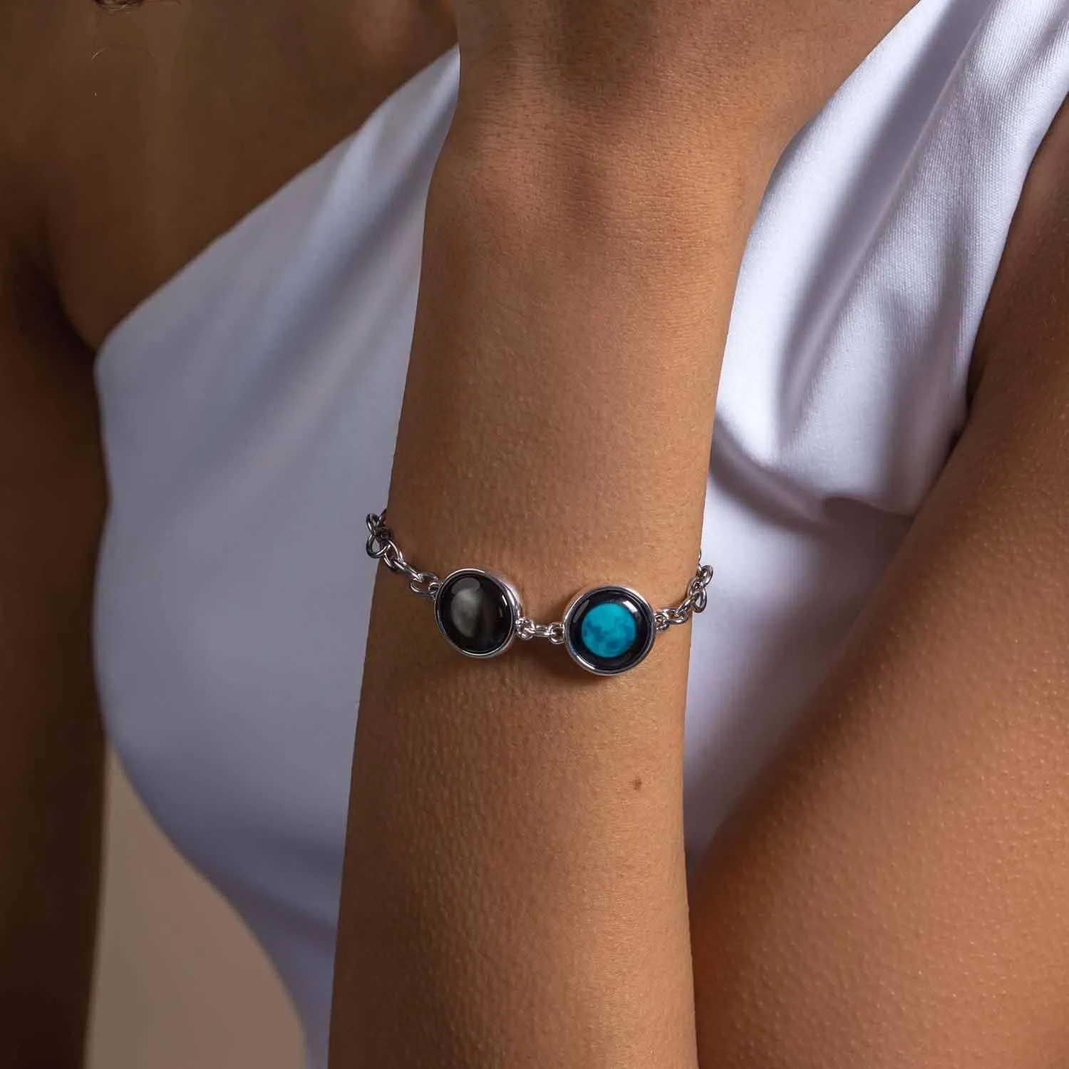 Twin Moon Soulmate Charm Bracelet