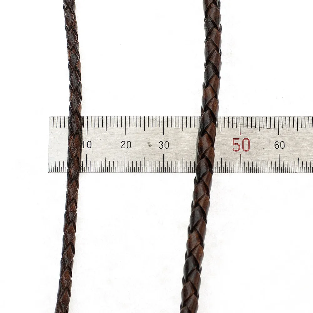 Twisted Mesh cord 3mm,4mm Genuine leather- 1m, braided leather cord, bracelet items, leather supplies MLT- P0000CYY