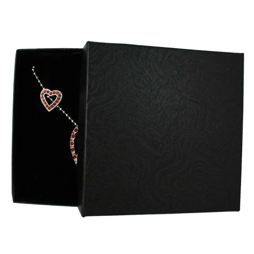 Two Hearts as One Necklace and Heart Earring Set - RSN649BS