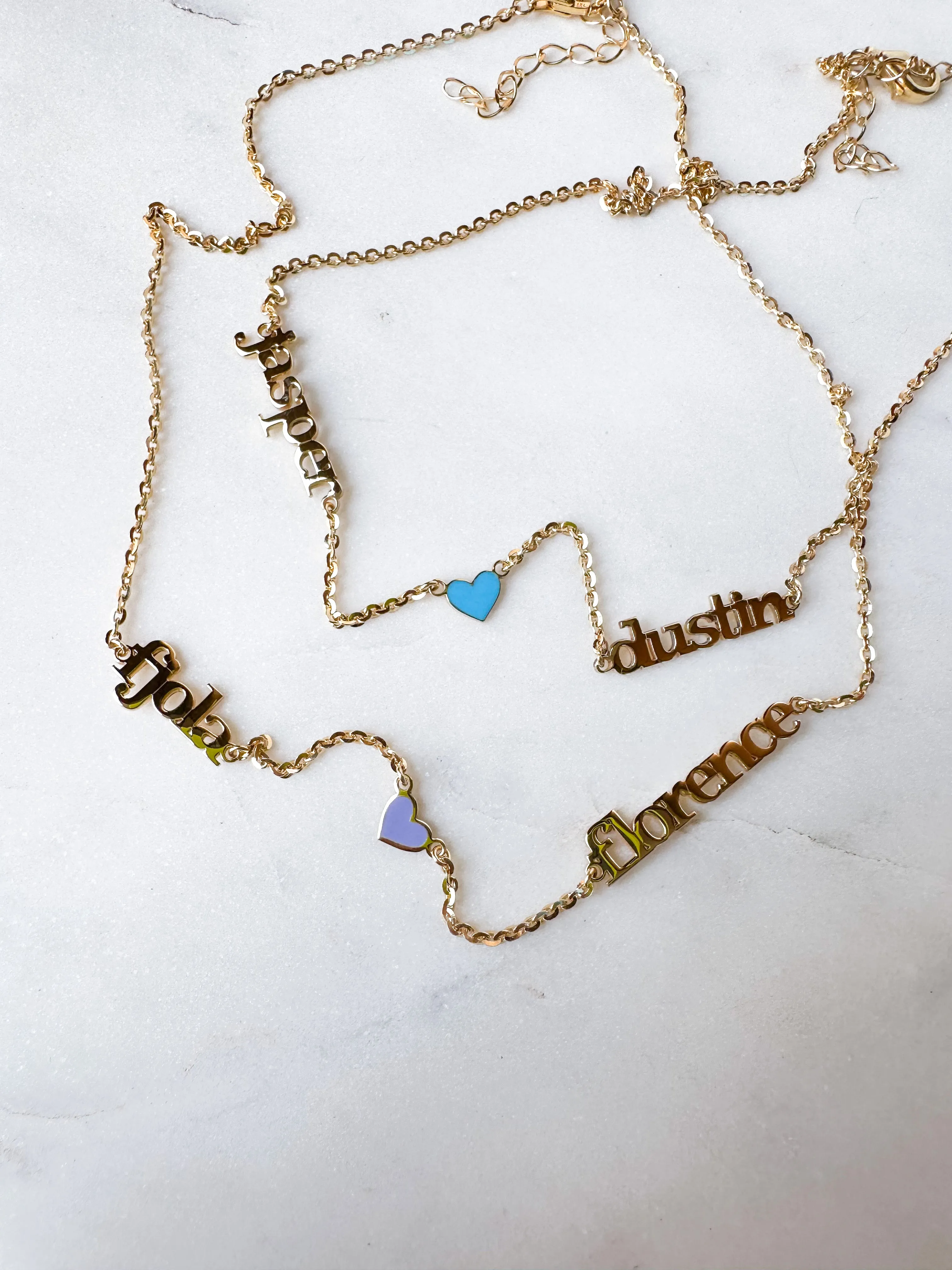 Two Name Heart Necklace