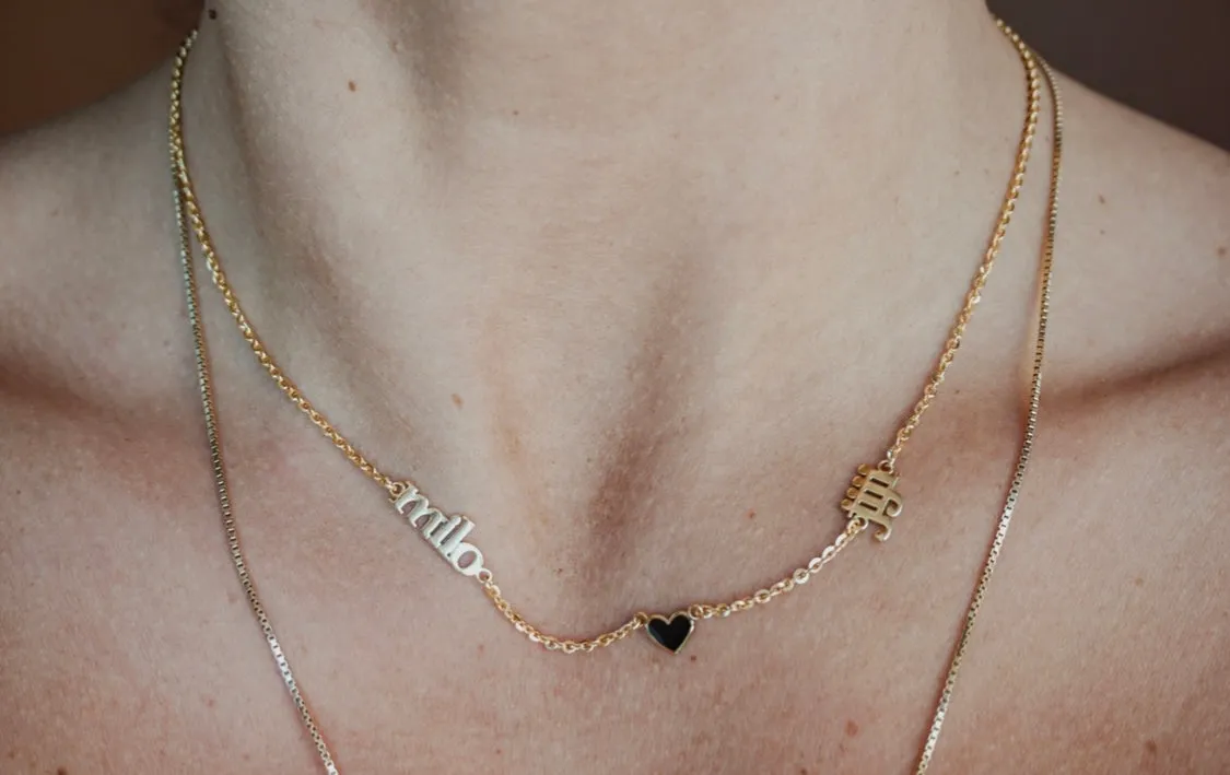 Two Name Heart Necklace