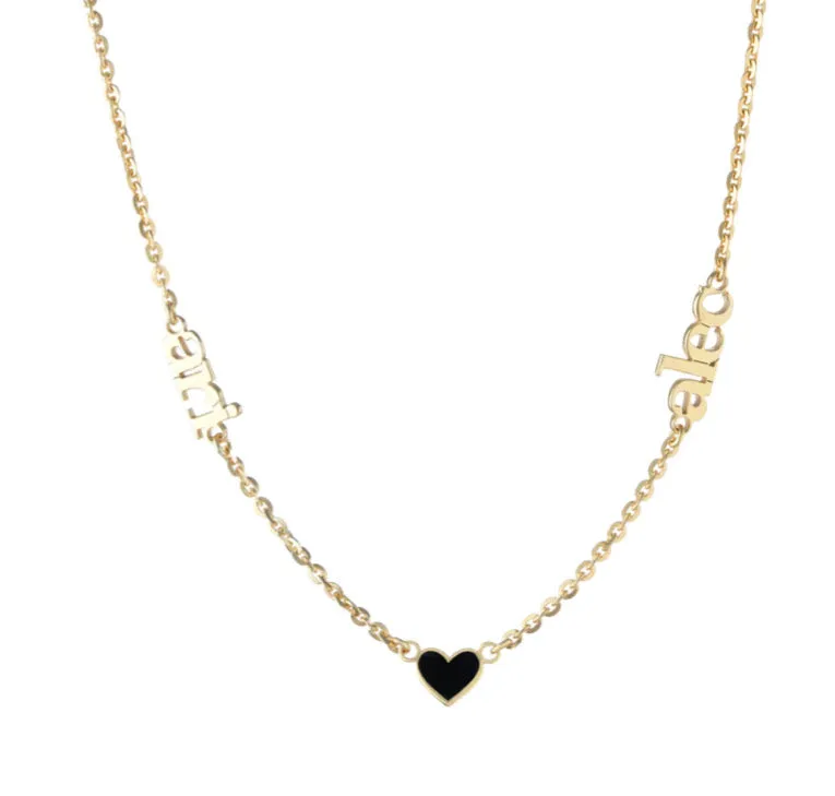 Two Name Heart Necklace