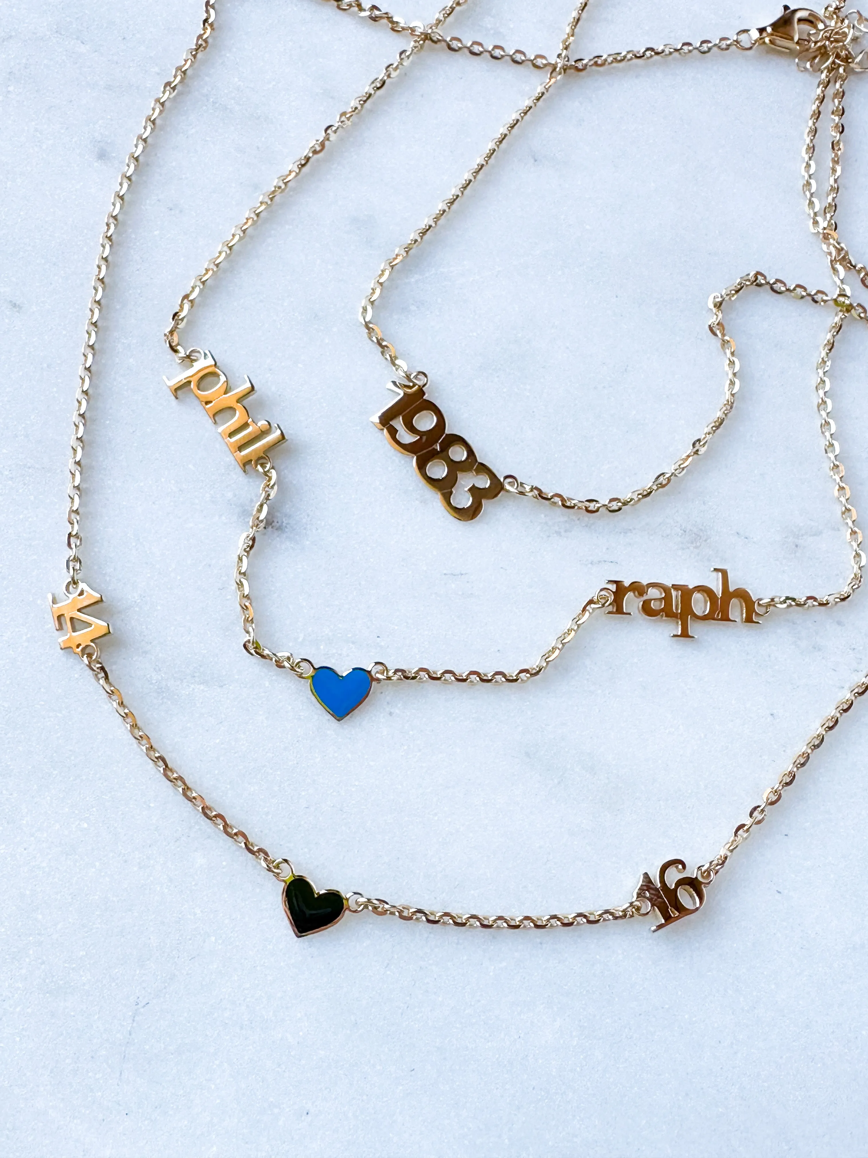 Two Name Heart Necklace
