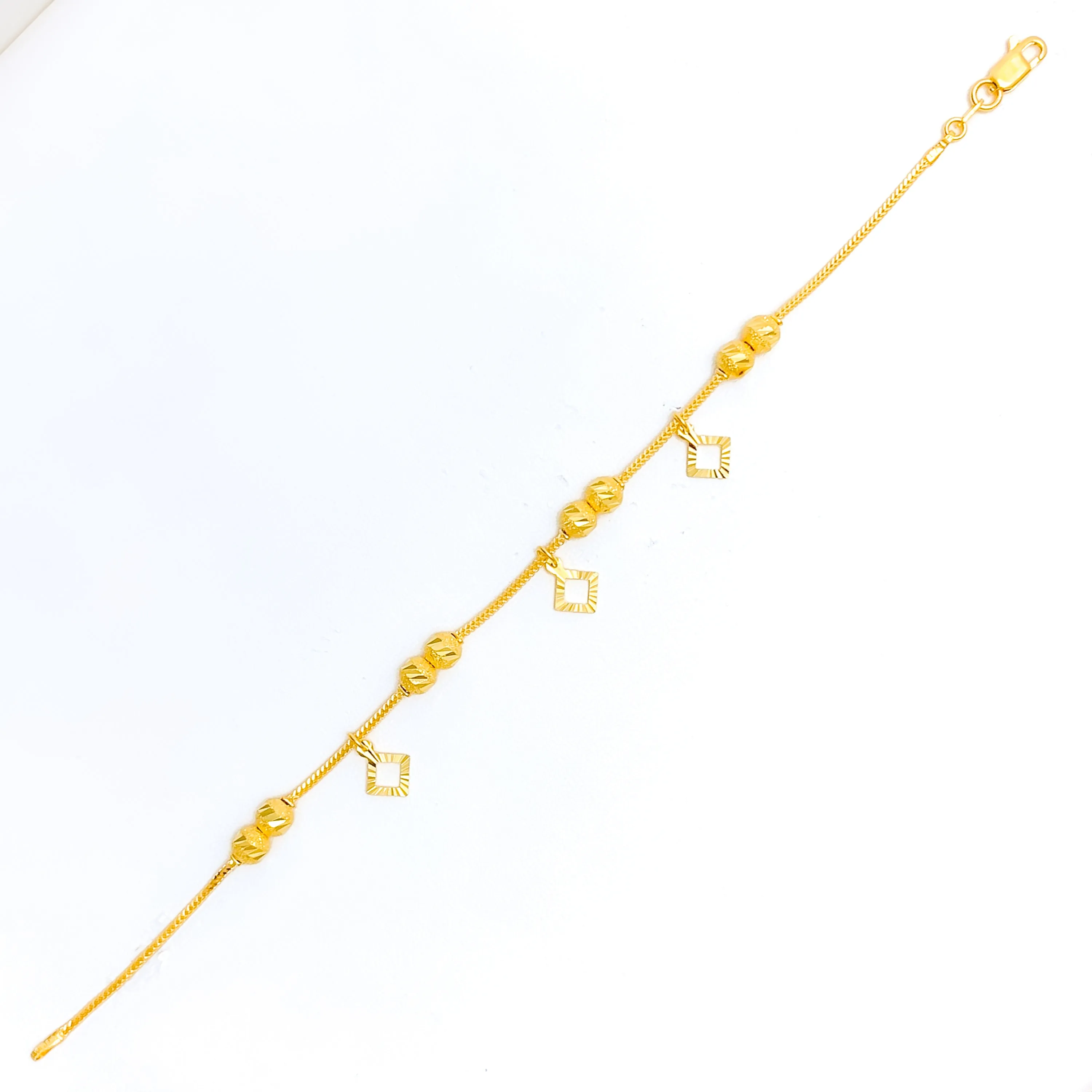 Versatile Ethereal 22k Gold Charm Bracelet