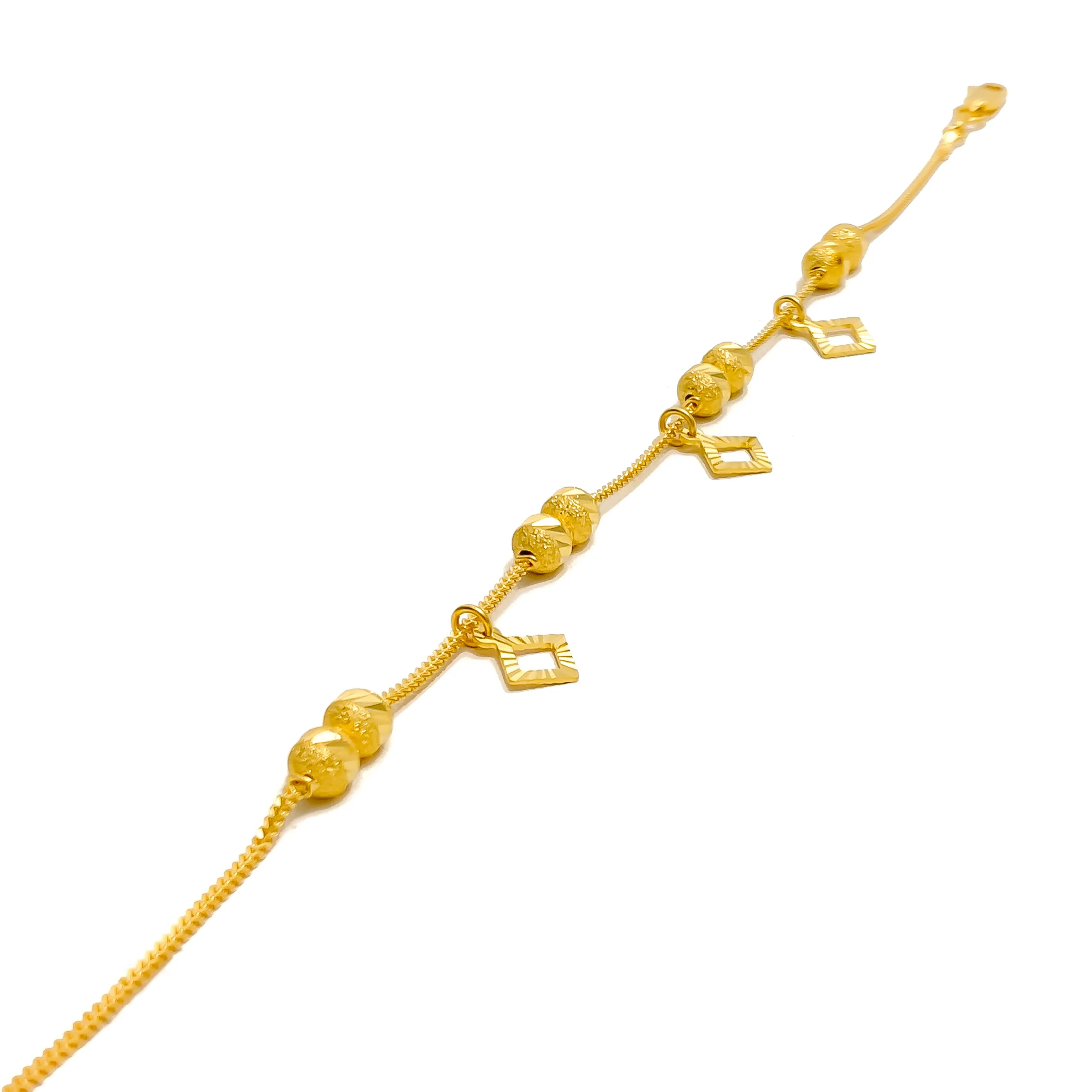 Versatile Ethereal 22k Gold Charm Bracelet