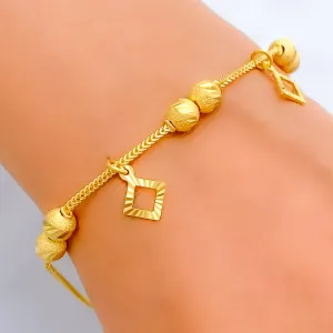 Versatile Ethereal 22k Gold Charm Bracelet