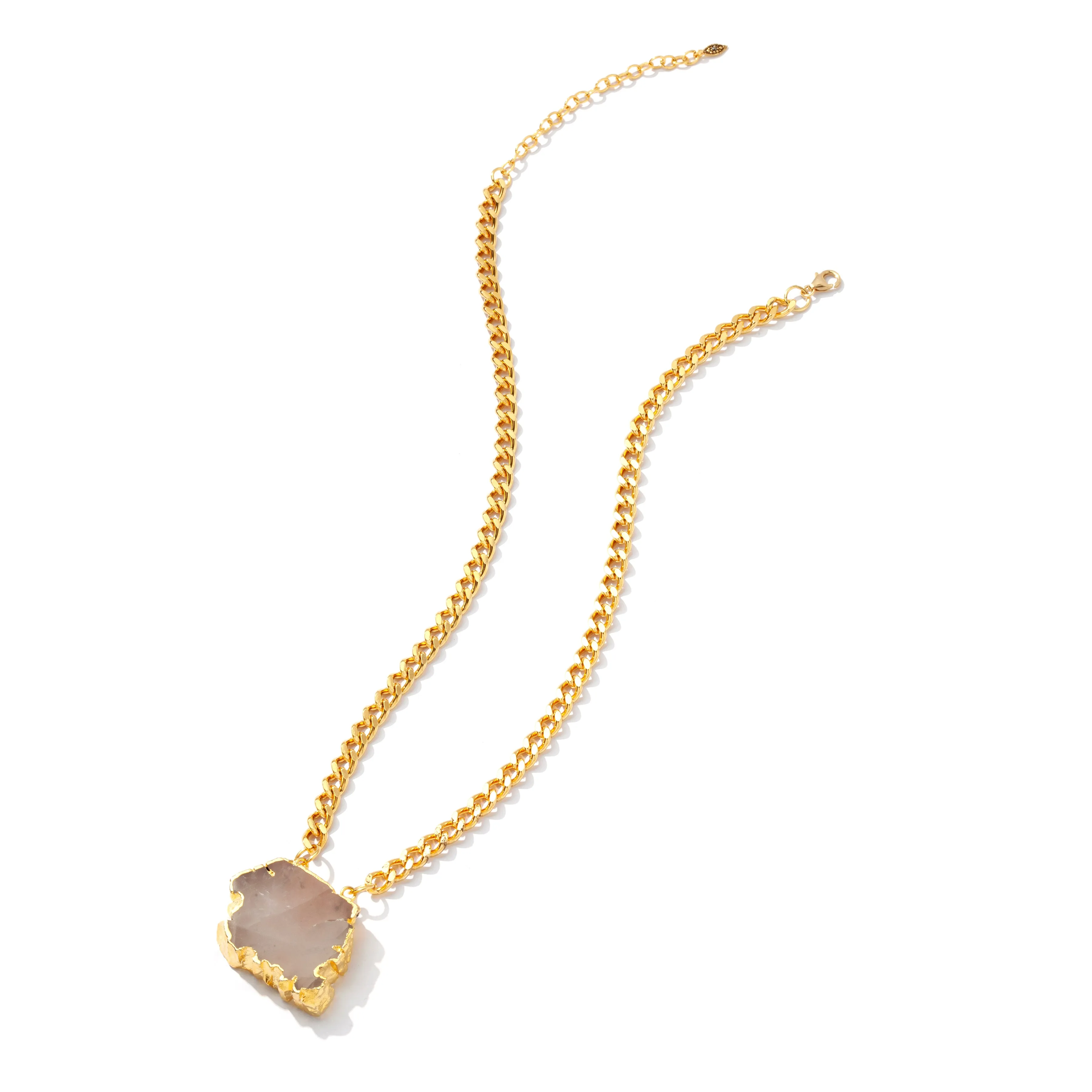 Vibrant Drusy Gold Plated Link Statement Necklaces