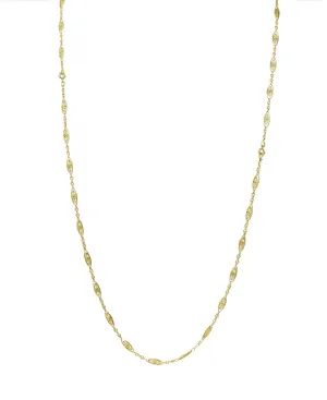Victorian French 18 Karat Yellow Gold Heart Antique Fancy Navette Link Chain