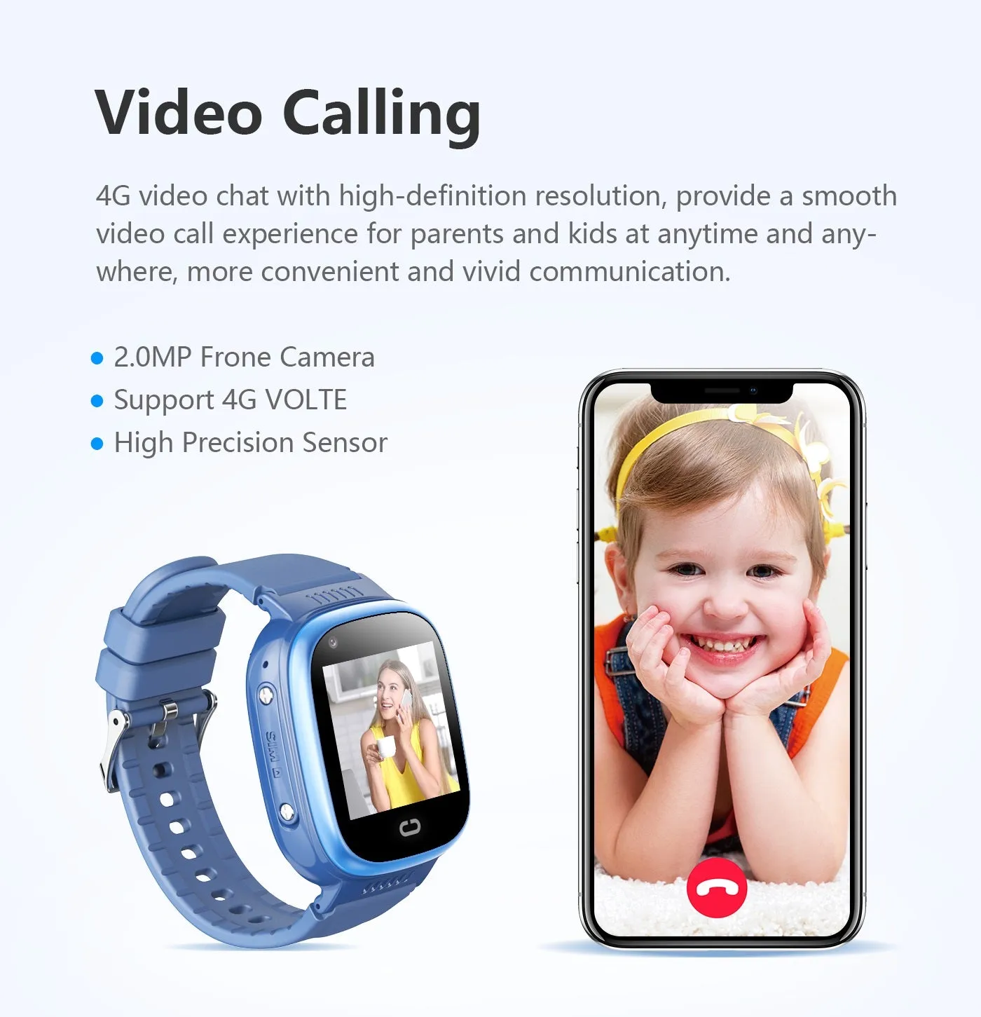Video Call 4G LTE SOS Kids Anti-lost Smart watch Mobile phone