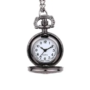 Vintage Round Dial Quartz Small Pocket Watch Classical Roman Scale Pocket watch man woman kid gift necklace clock Couple old man