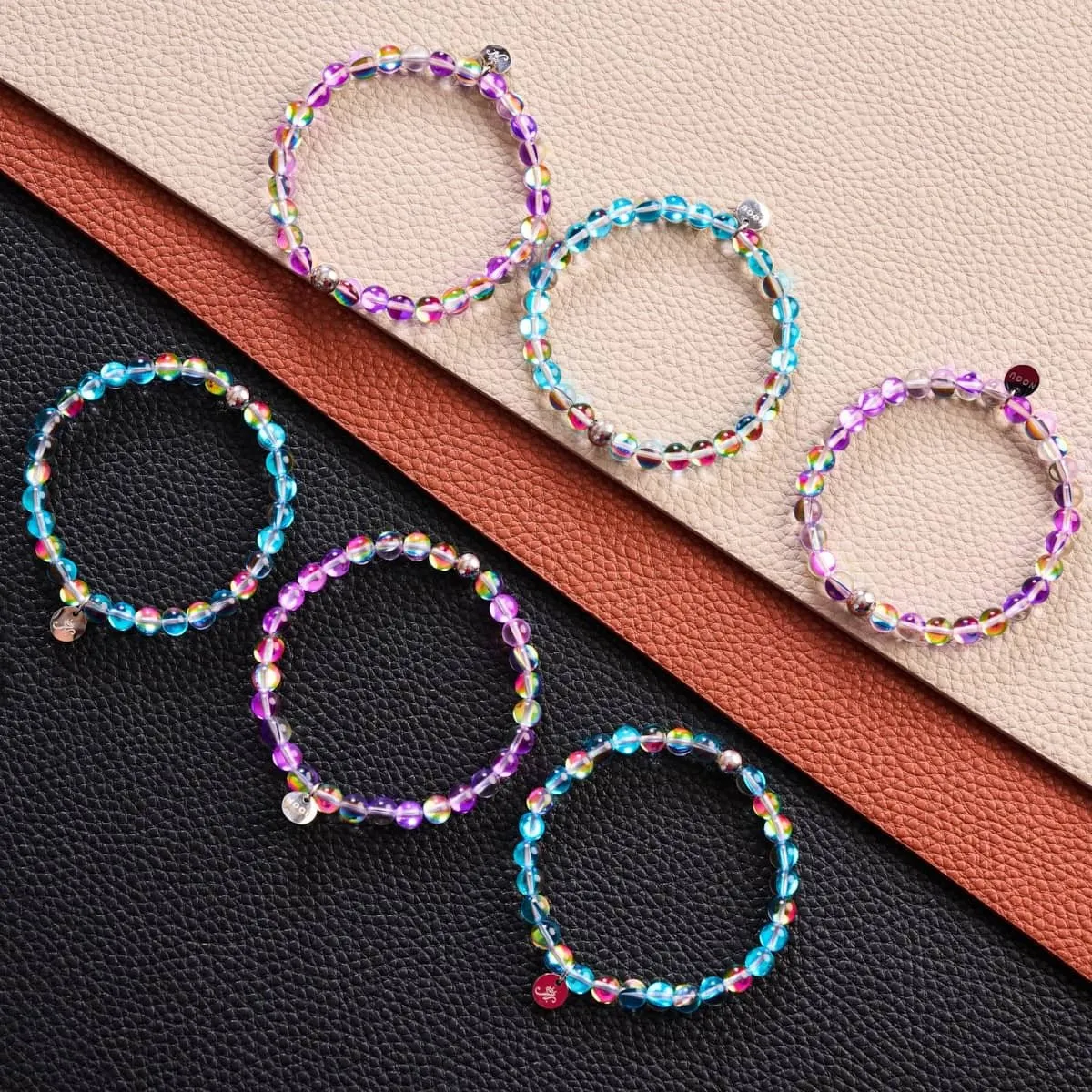 Violet Andromeda | Silver | Galaxy Glass Bead Bracelet