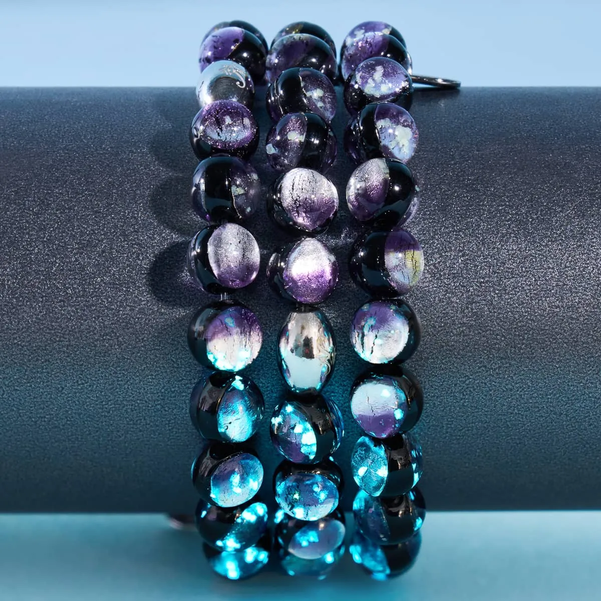 Violet Moon | .925 Sterling Silver | Lunar Glass Bracelet