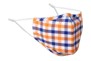 Visage Plaid Blue/Orange Face Mask