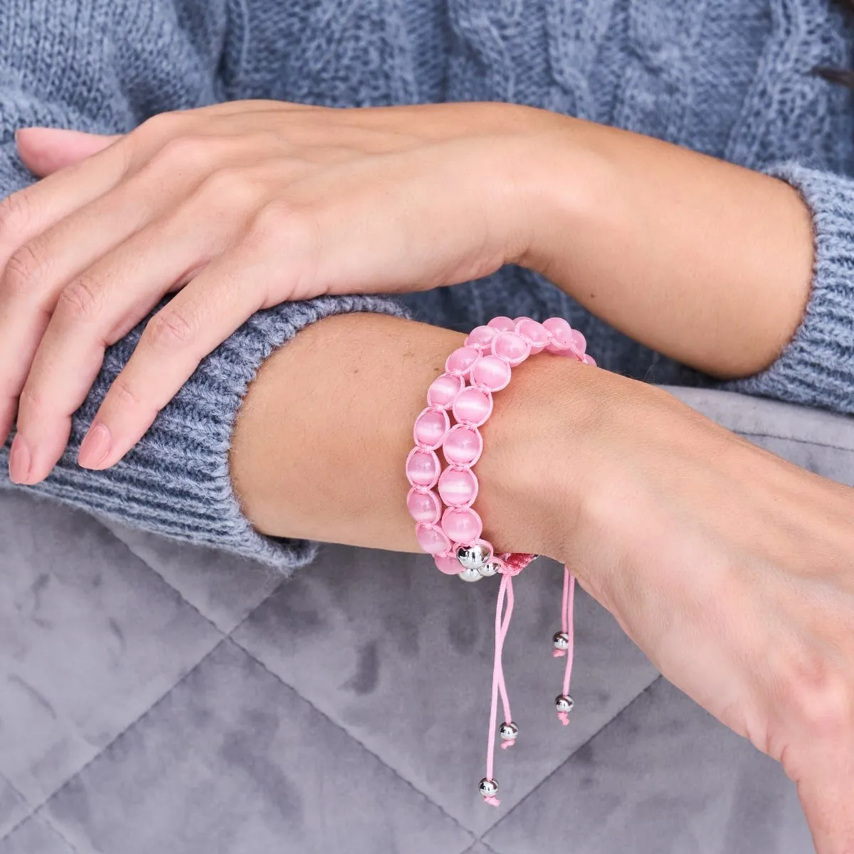 Watermelon | Silver | Cheshire Glass Charmballa Bracelet