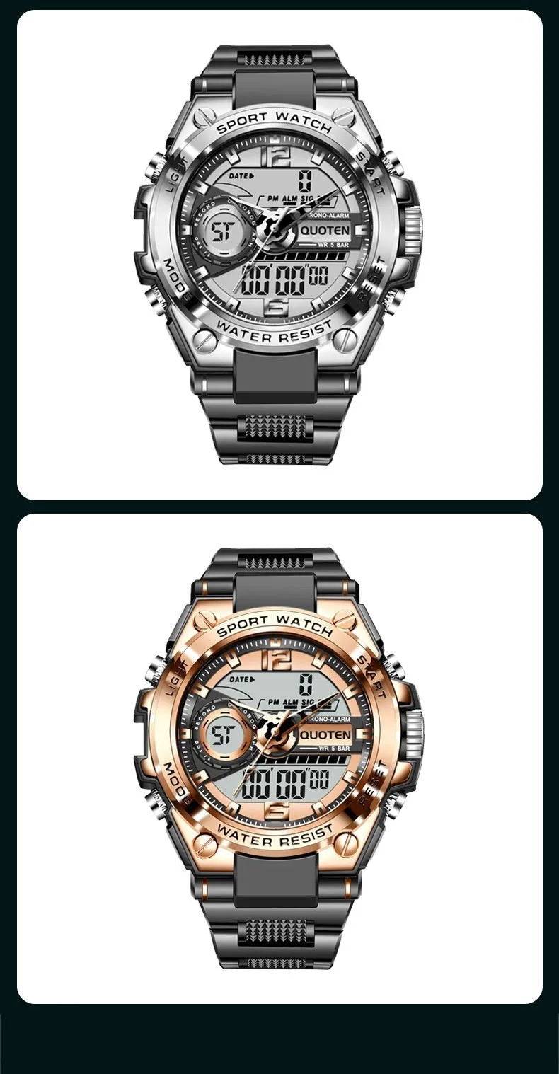 Waterproof Sports Electronic Quartz Watches Business Trends Watch Multi-function