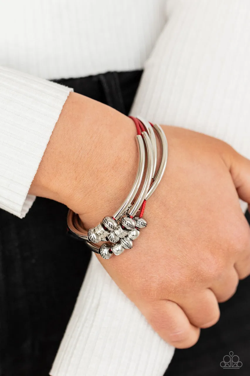 We Aim to Please Red Paparazzi Bracelet