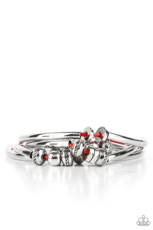We Aim to Please Red Paparazzi Bracelet