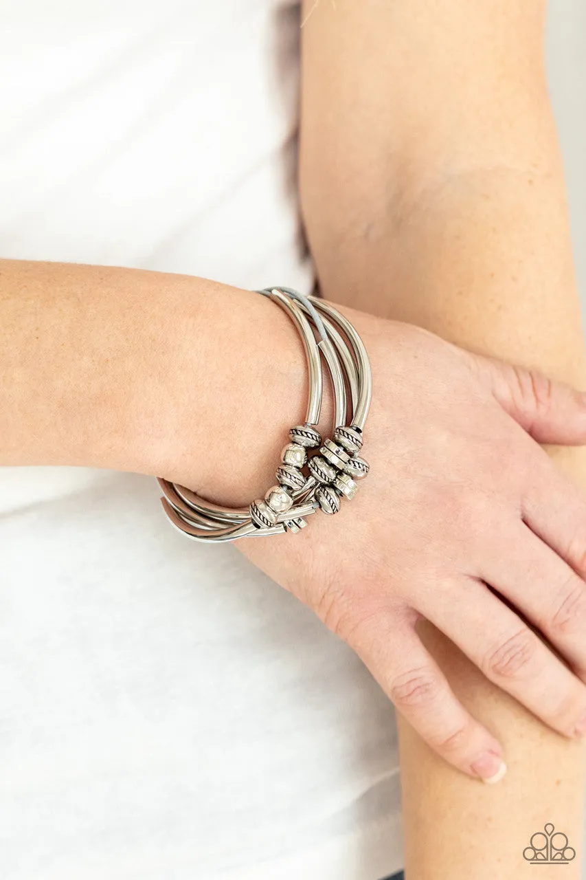 We Aim to Please Silver Paparazzi Bracelet