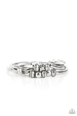 We Aim to Please Silver Paparazzi Bracelet