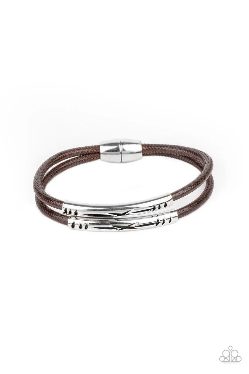 What a WANDER-ful World Brown Paparazzi Bracelet