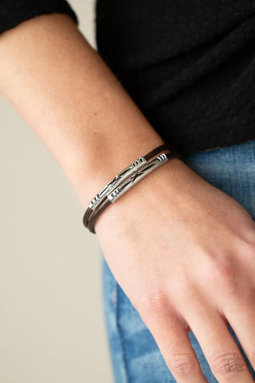What a WANDER-ful World Brown Paparazzi Bracelet