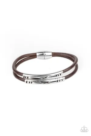 What a WANDER-ful World Brown Paparazzi Bracelet