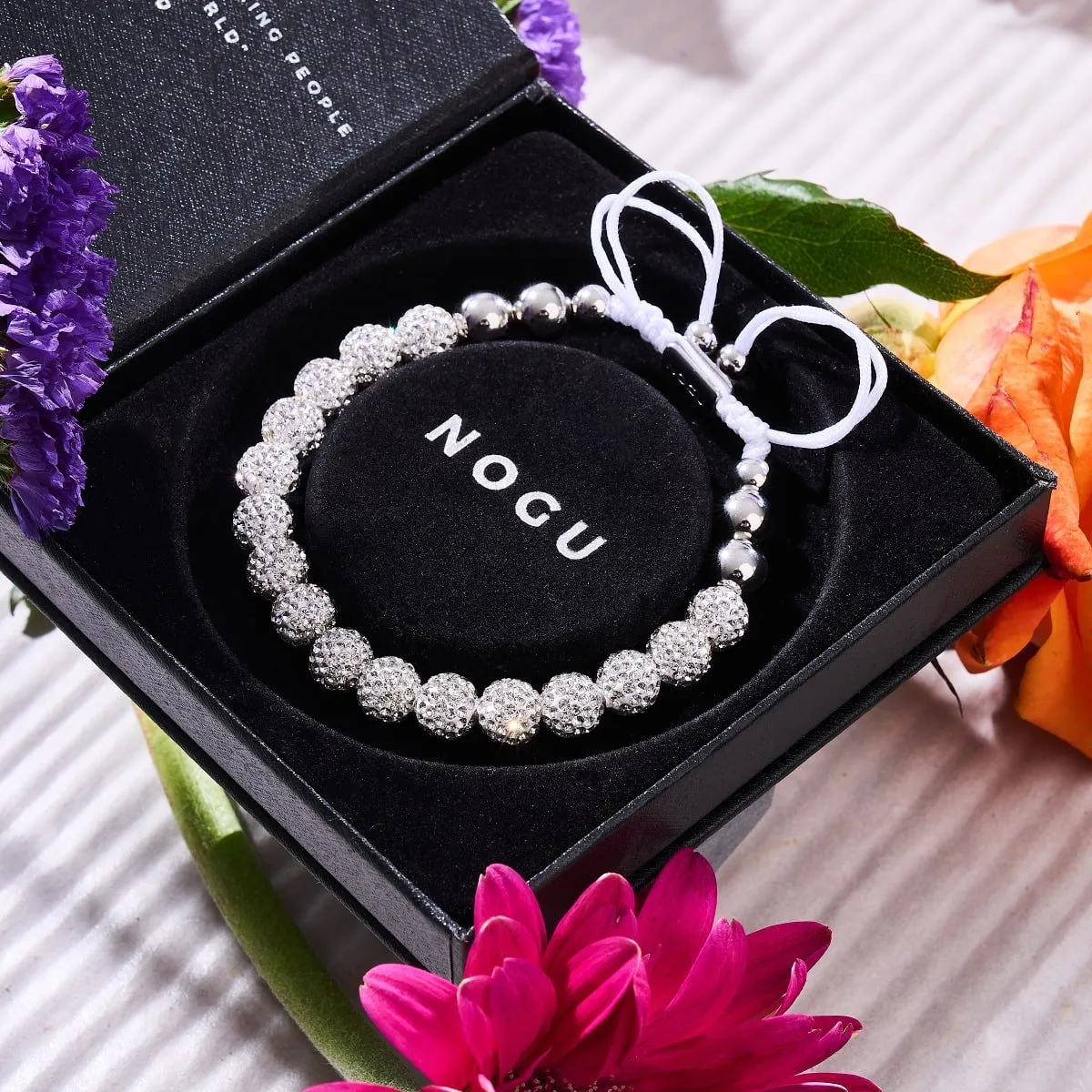Winter White Crystal | Silver x White | Kikiballa Bracelet