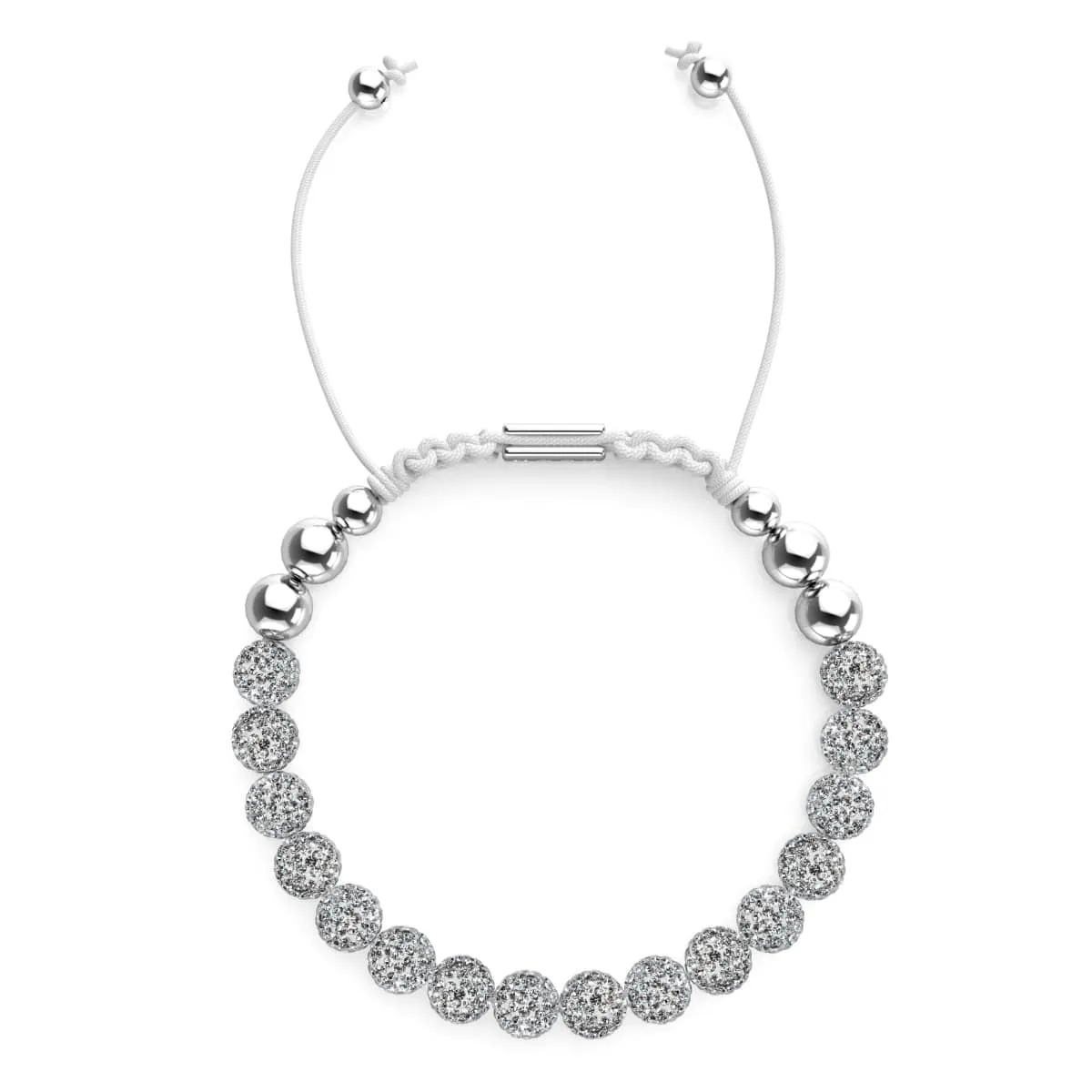 Winter White Crystal | Silver x White | Kikiballa Bracelet