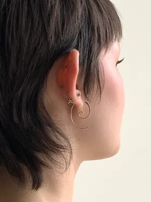 Wire spiral earrings