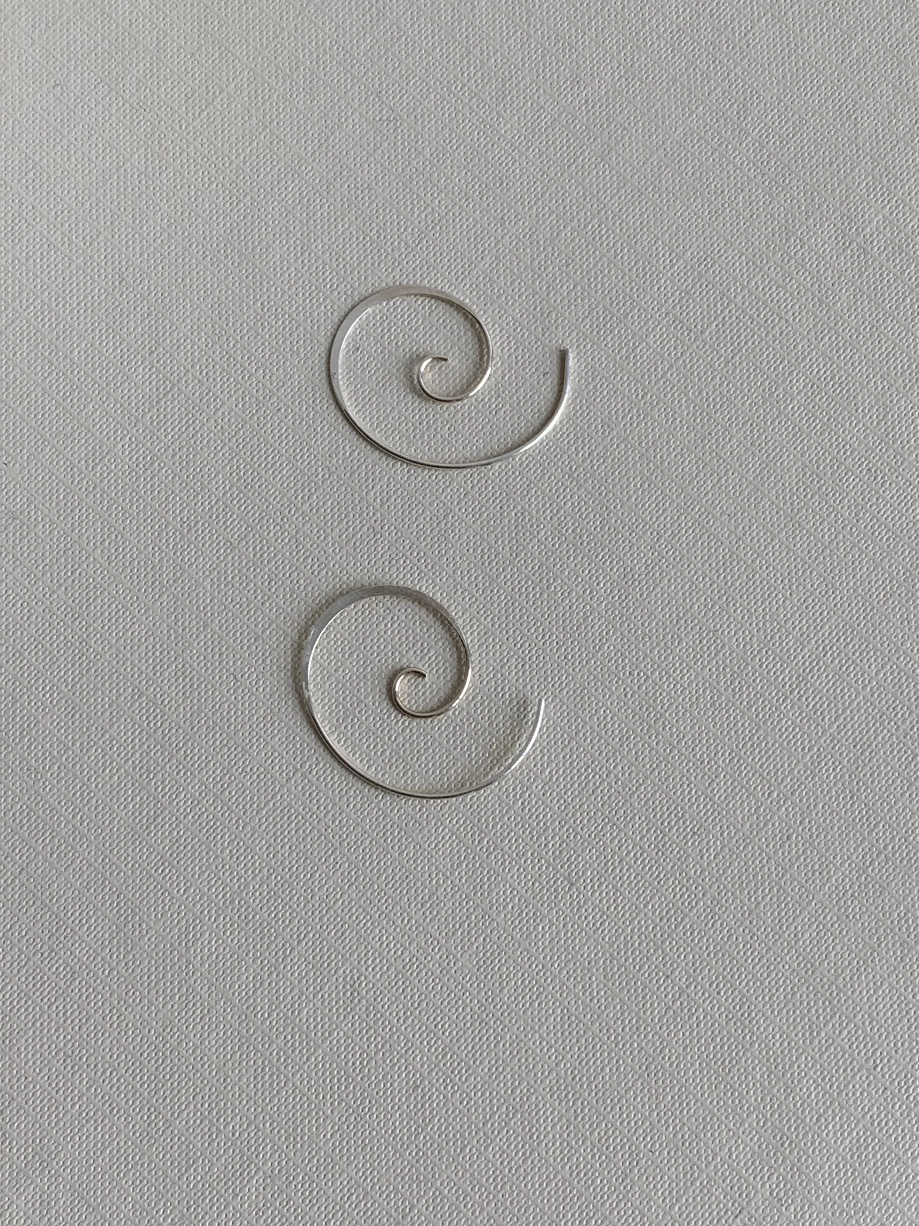 Wire spiral earrings
