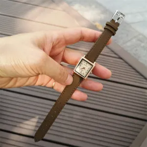Women's Square Dial Leather Strap Watches