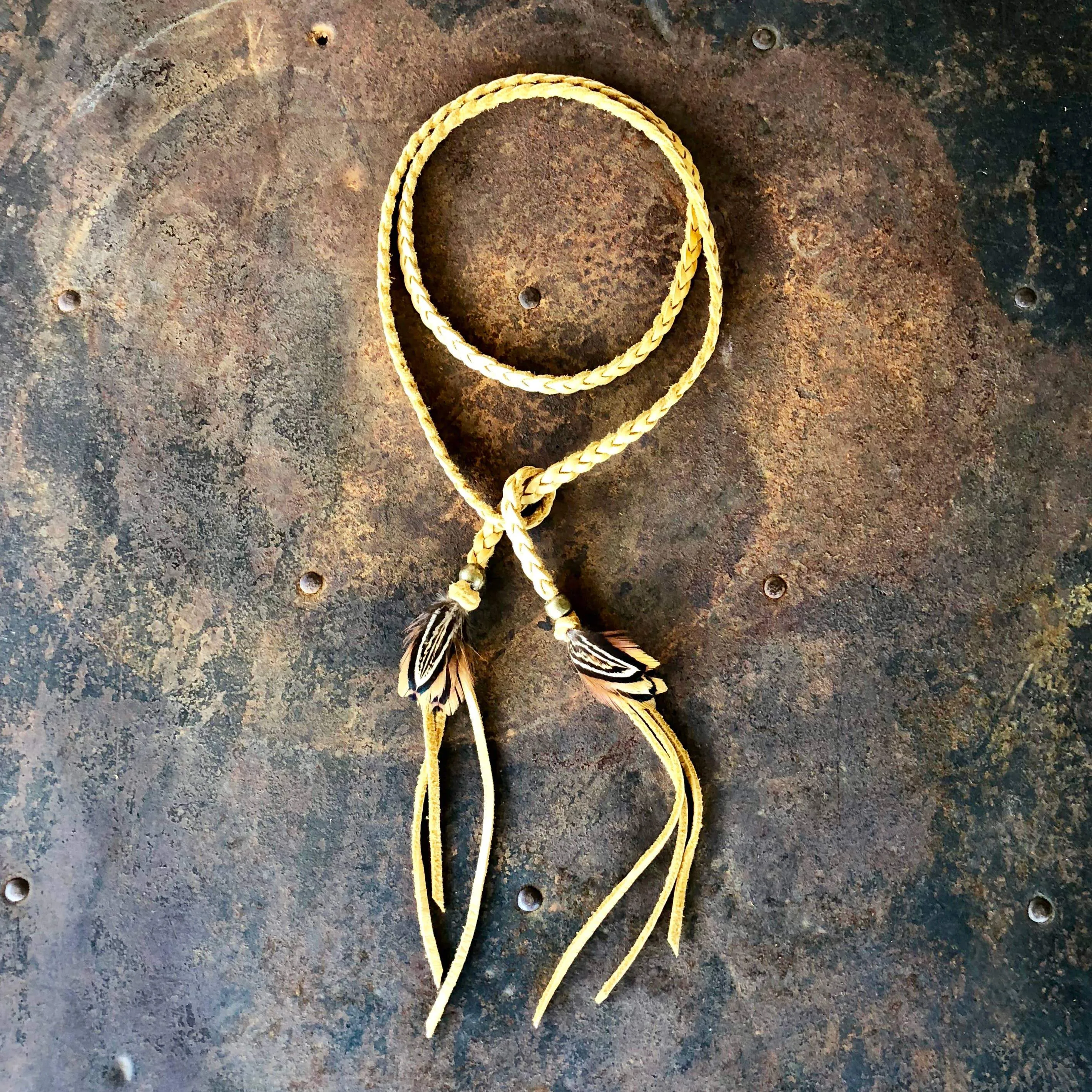 Wrap, Leather & Feathers Wrap Accessory, SALE!