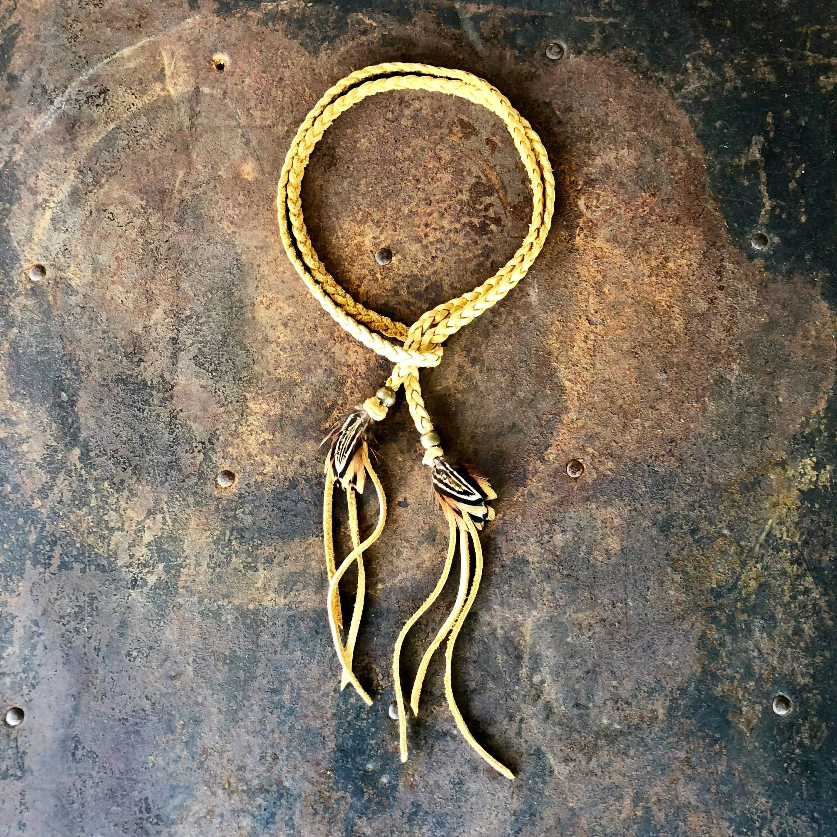 Wrap, Leather & Feathers Wrap Accessory, SALE!