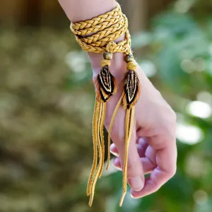 Wrap, Leather & Feathers Wrap Accessory, SALE!