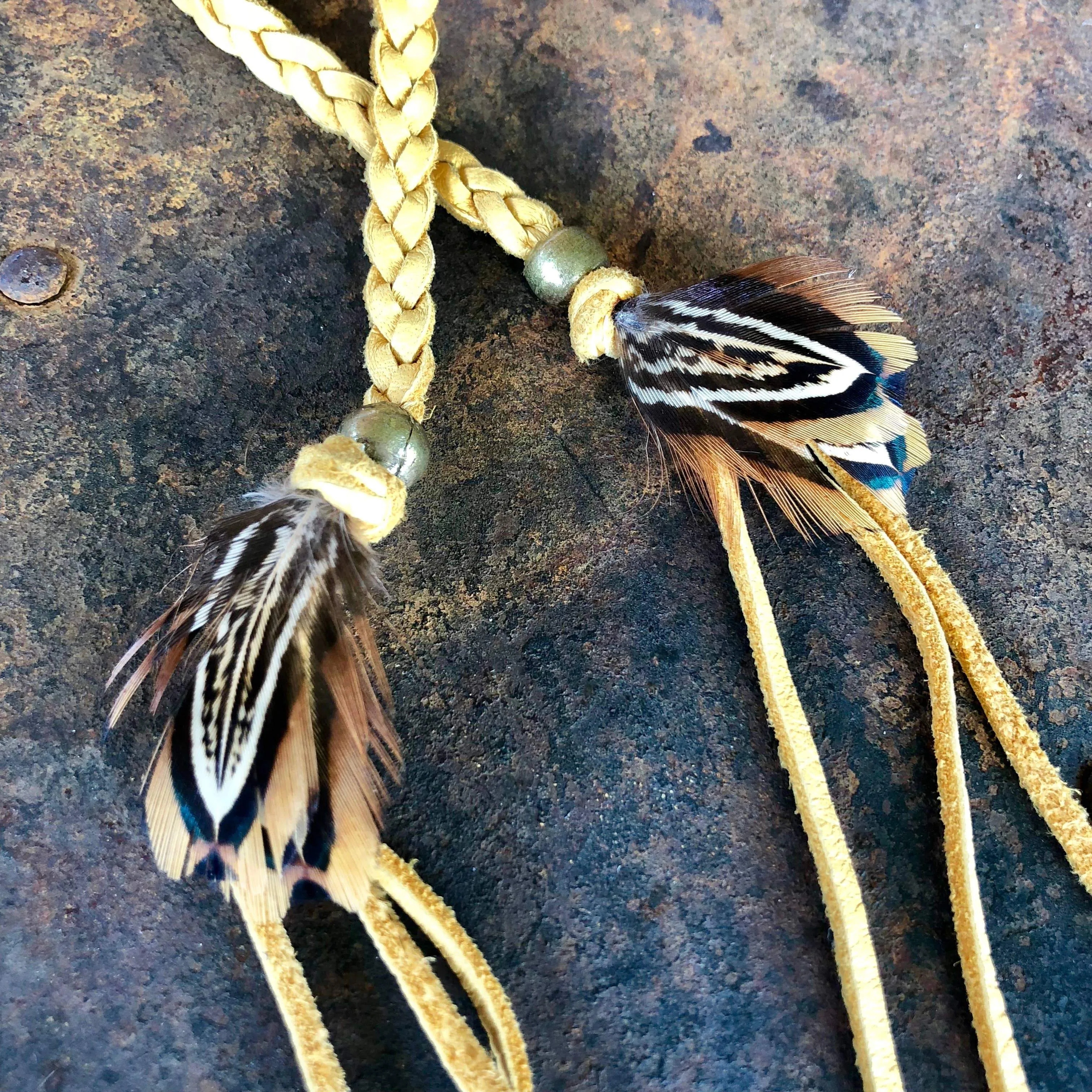 Wrap, Leather & Feathers Wrap Accessory, SALE!