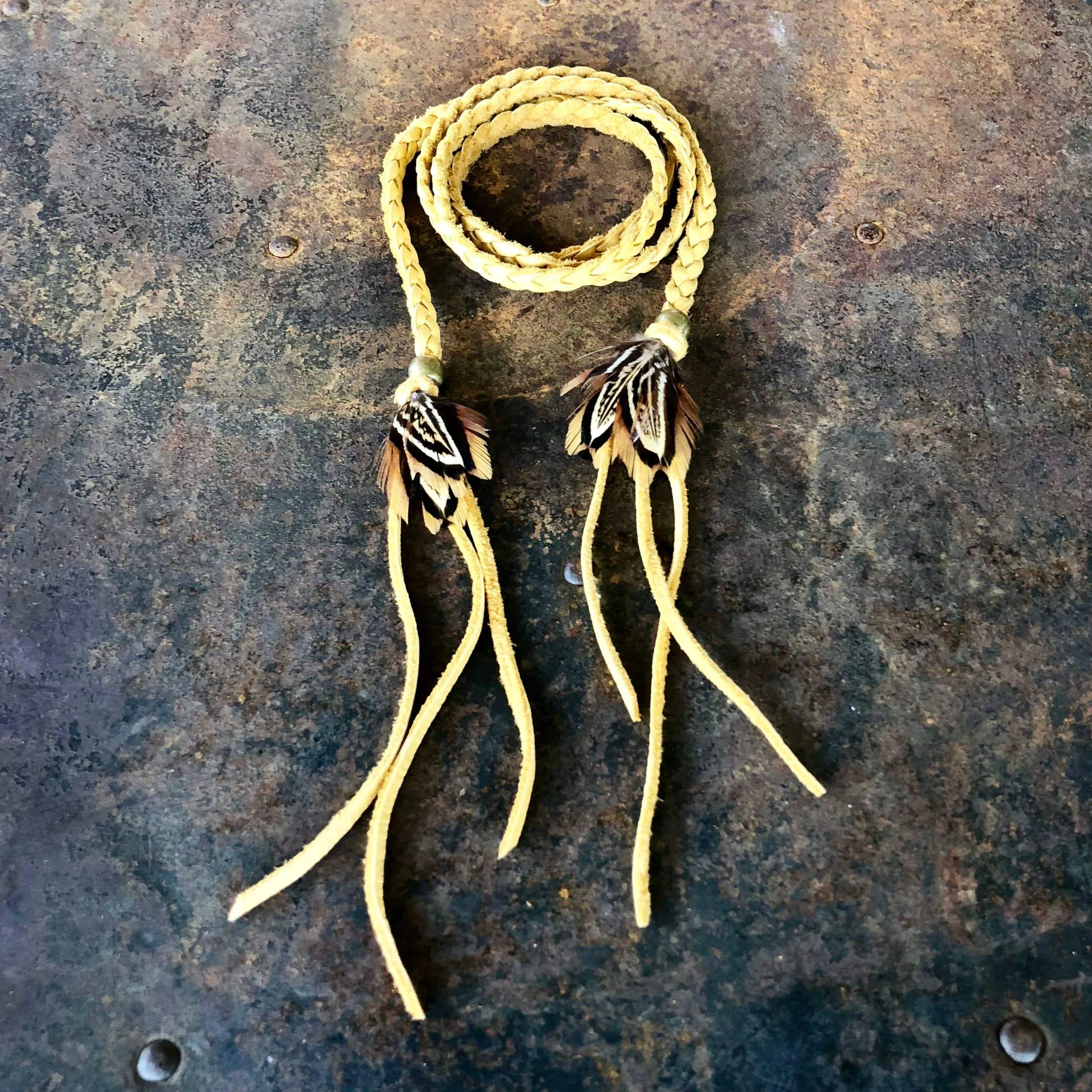 Wrap, Leather & Feathers Wrap Accessory, SALE!
