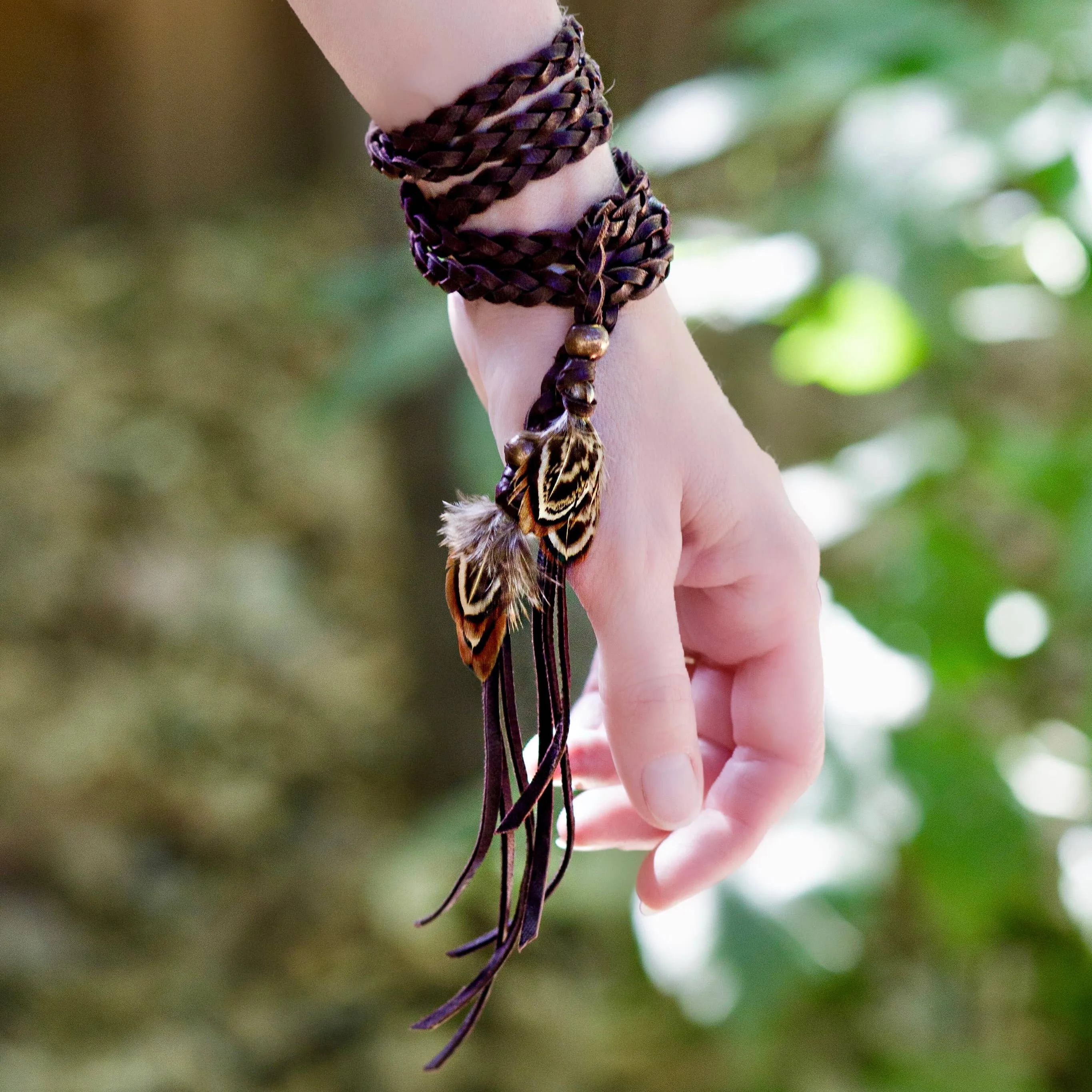 Wrap, Leather & Feathers Wrap Accessory, SALE!
